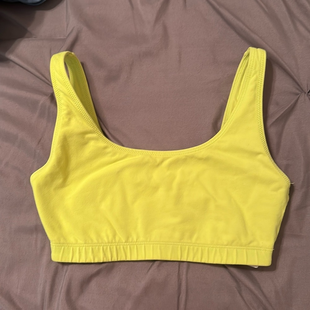 New Balance neon yellow sports bra- size S great condition